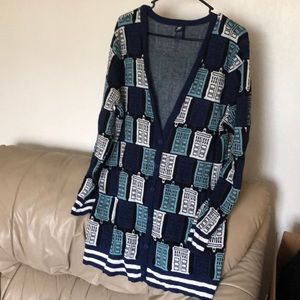 Torrid Tardis Cardigan size 2